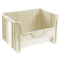 Global Industrial Storage Bin, Plastic, 19-7/8 in W, Tan 752397BG